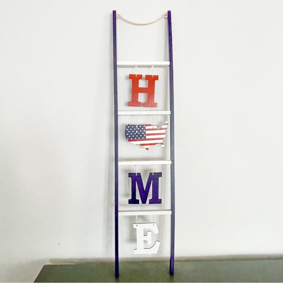 Patriotic HOME decorative ladder sign - Picture 2 of 3